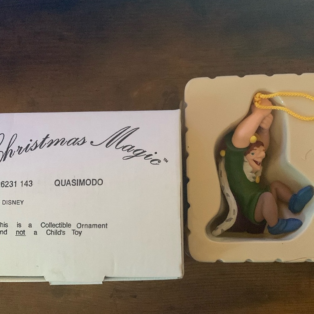 Disney Christmas Magic by Grolier “Quasimodo” ornament. EUC in original box.